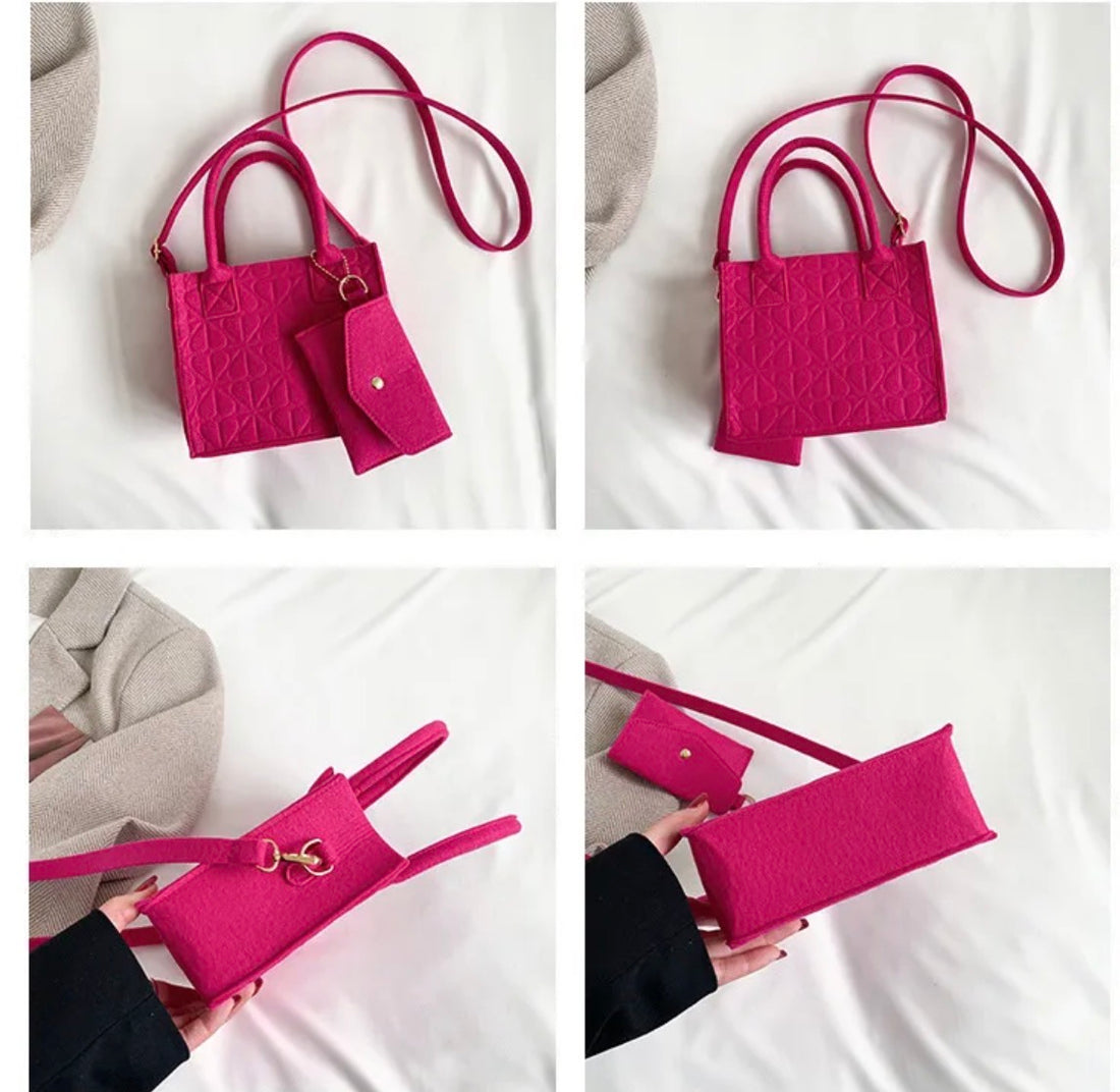 Lot de 5 Sacs à Main — Mini Tote Bag Premium (5 Couleurs)